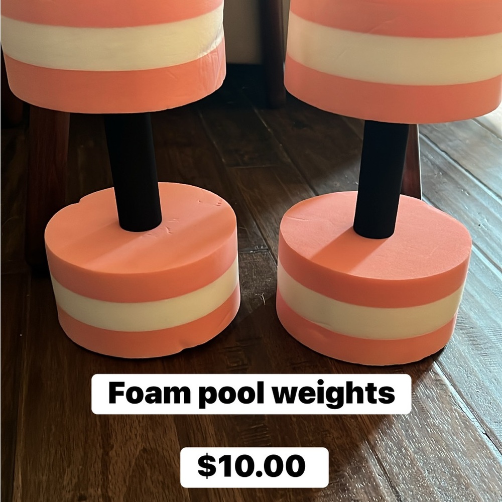 Orange and White Foam Pool Weights